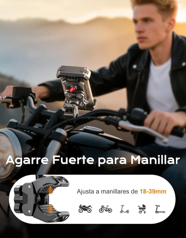 Thumbnail 2 de CIRYCASE Soporte Movil Moto antivibración 360°