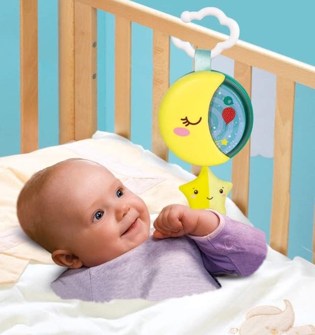 Detalle 2 de Clementoni 17323 Spieluhr Mond – Kuscheltier mit Licht & Musik für Babys ab 0 Monaten