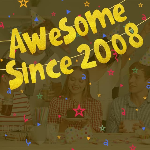 Thumbnail 4 de Lanstorm 18th Birthday Banner Gold Glitter