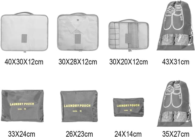 Detalle 1 de BillyBath Organizador De Maletas 8 en 1 Gris