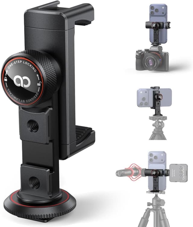 Detalle de Lamicall 3‑in‑1 phone tripod mount adapter 🎥