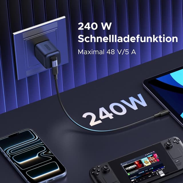 Detalle 2 de UGREEN USB-C Winkeladapter 90° 3 Stück