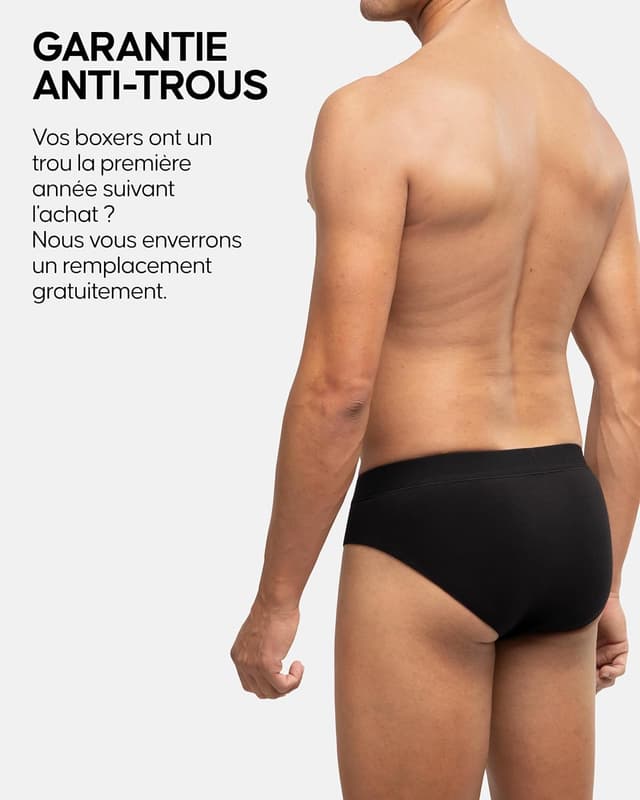 Detalle 2 de Danish Endurance Lot de 6 slips classiques homme sans étiquette en coton (95%) et élasthanne