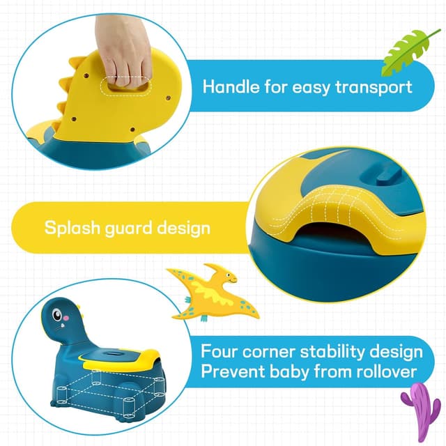 Detalle de Kindertopf Dinosaurier Tragbar ab 1 Jahr 🚽