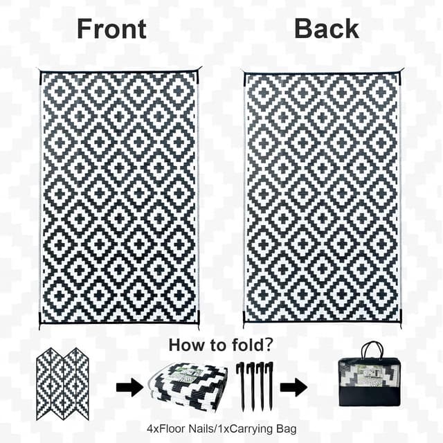 Thumbnail 6 de CHOSHOME Tapis d’extérieur résistant 180 x 270 cm (polypropylène recyclé) pour terrasse, jardin et balcon