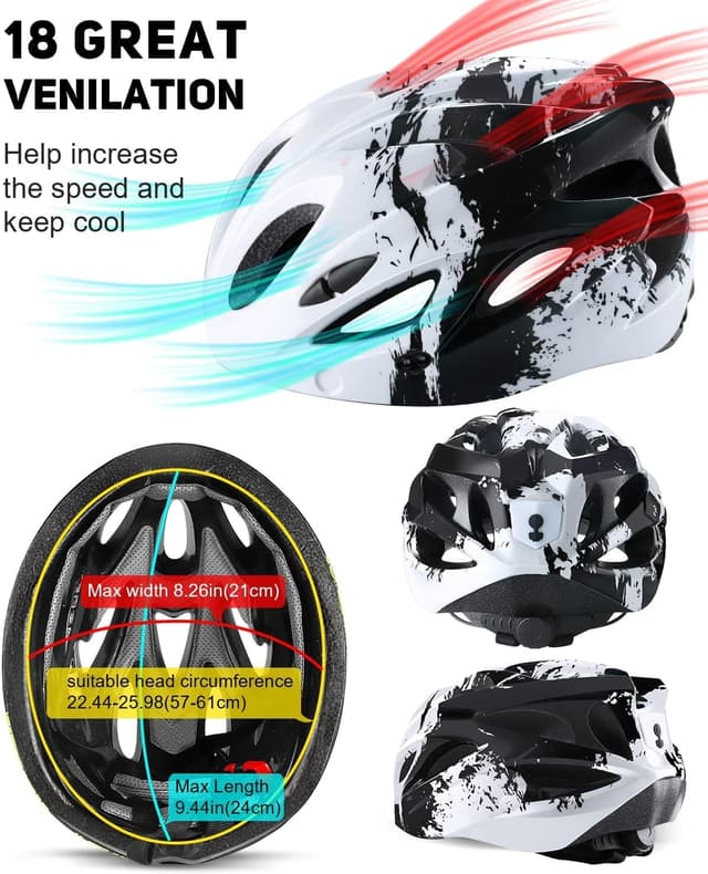 Thumbnail 3 de RaMokey Bike Helmet 57-62cm LED visor