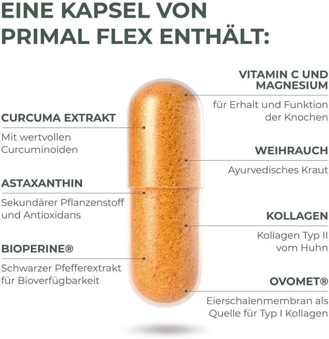 Detalle 2 de Primal Harvest Gelenk Aktiv Plus 60 Kapseln Gelenkpräparat 💊