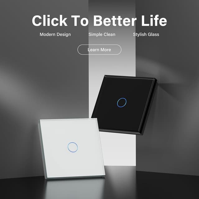 Thumbnail 1 de BSEED Touch Lichtschalter 86mm Weiß