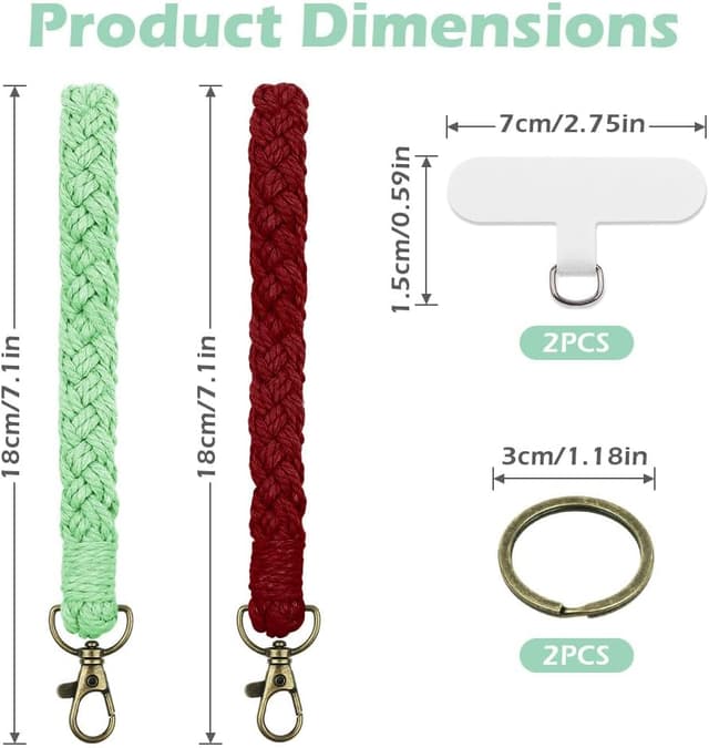 Detalle de Bracelet lanière APXEL avec porte-clés poignet boho, fait main et tressé