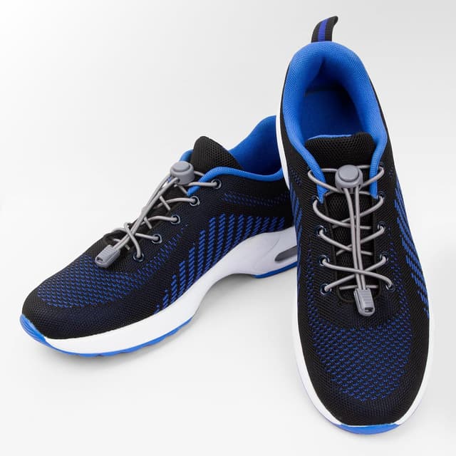 Detalle de UpUGo Schnürsenkel ohne Binden – elastische Schnürsenkel in Einheitsgröße für Erwachsene (1 Paar, dunkelgrau)