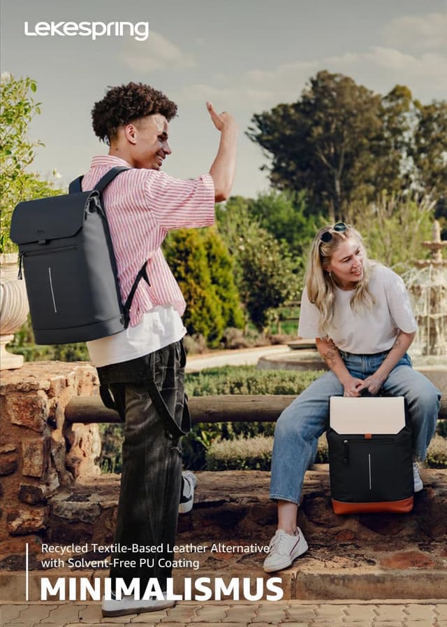 Detalle 2 de Lekespring Rucksack Mattleder 15,6"