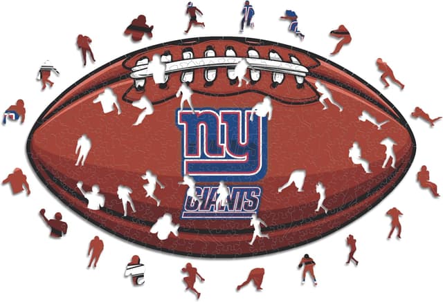 Detalle de Iconic Puzzles New York Giants – Puzzle en bois 270 pièces (taille M), logo NFL sous licence officielle
