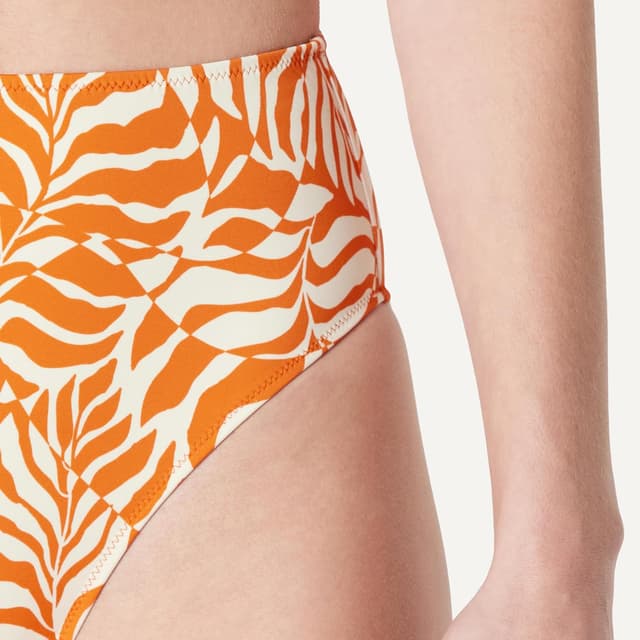 Detalle de Amazon Essentials Femme bas de bikini échancré taille haute