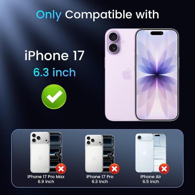 Detalle 2 de 3-in-1 iPhone 17 MagSafe Case (Blue) with Invisible Kickstand, HD Screen Protector & Camera Lens Protection