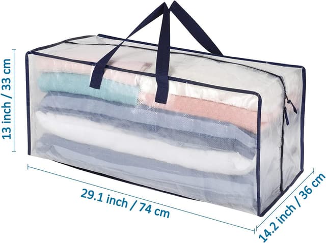 Detalle 2 de VENO 10-Pack Heavy-Duty Extra Large Moving Bags with Backpack Straps (Clear)