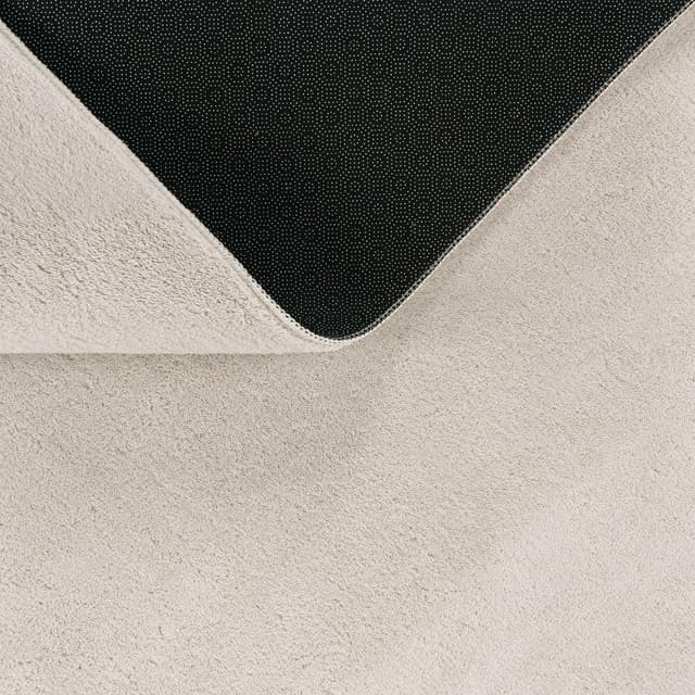 Detalle de TT Home Wohnzimmer-Teppich Kurzflor Anti-Rutsch 100% Polyester, Creme – 200×280 cm