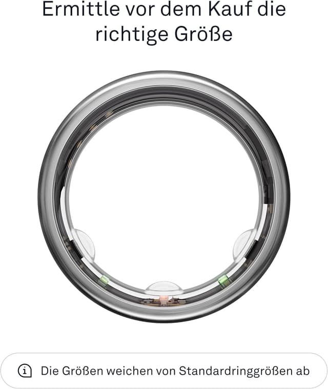 Detalle 2 de OURA Gen3 Horizon Smart-Ring (Größe 13) – Brushed Titanium Smart Ring für Schlaf-, Herzfrequenz- und Fitnesstracking