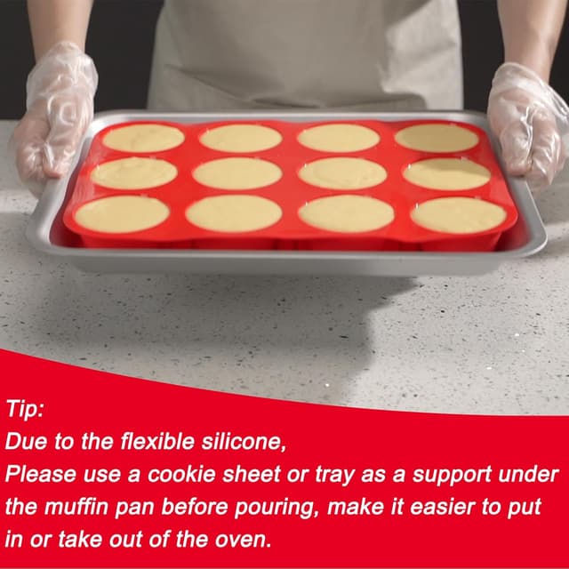 Detalle 2 de Redfly 2 Pack Silicone Muffin Pan 12 ๐ง