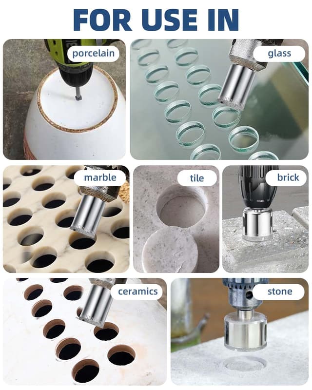 Thumbnail 6 de Diamond Drill Bit Set 15-Piece tile hole saw kit ๐