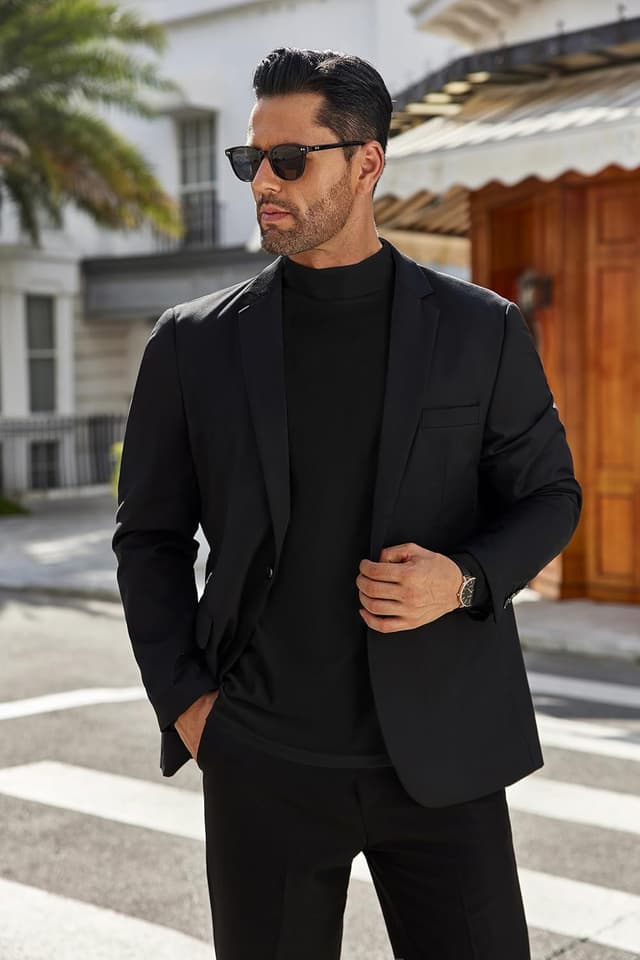 Detalle de Ekouaer Men’s Mock Turtleneck Long Sleeve Thermal Undershirt (Micro Fleece) – S to XXXL