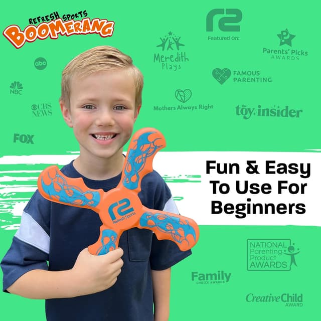 Detalle de Boomerang for Kids EVA Foam — Easter, Valentine’s & Birthday Gift Outdoor Toy