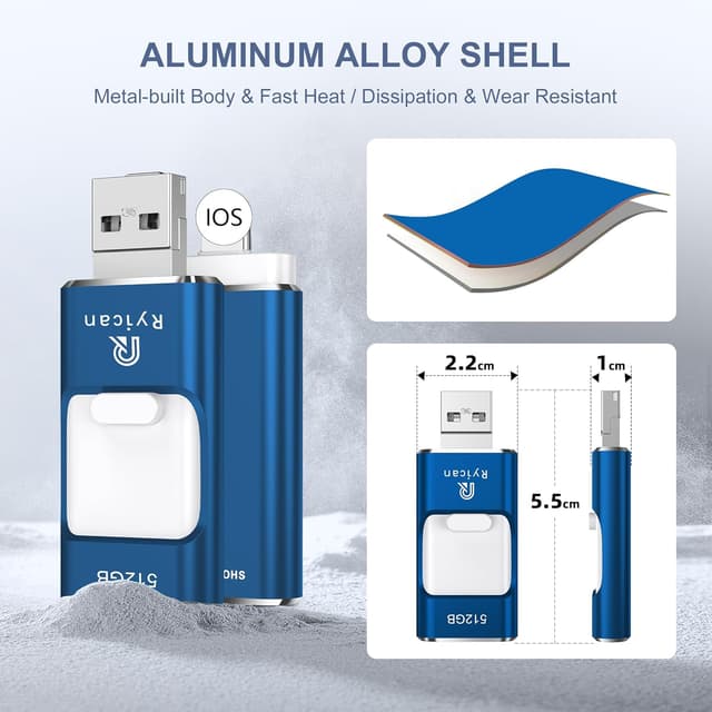 Detalle de Ryican Chiavetta USB 512GB per Phone
