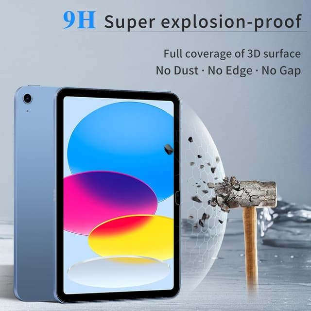 Detalle 2 de LKOOZO Screen Protector for iPad (A16) 11th Gen & iPad 10th Gen 10.9" – Tempered Glass Film (2 Pack)