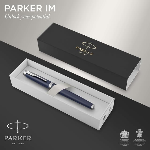 Detalle 2 de Parker IM Bolígrafo Roller Azul Mate Tinta Negra