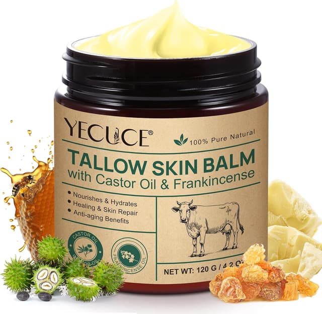 Detalle de Balsamo per la pelle al sego 100% con olio di ricino e olio di incenso