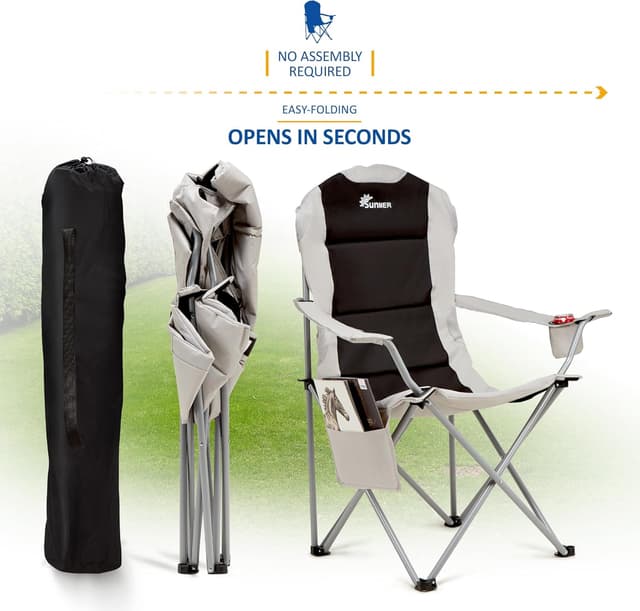 Thumbnail 4 de SUNMER Padded Camping Chairs set of 2 120kg