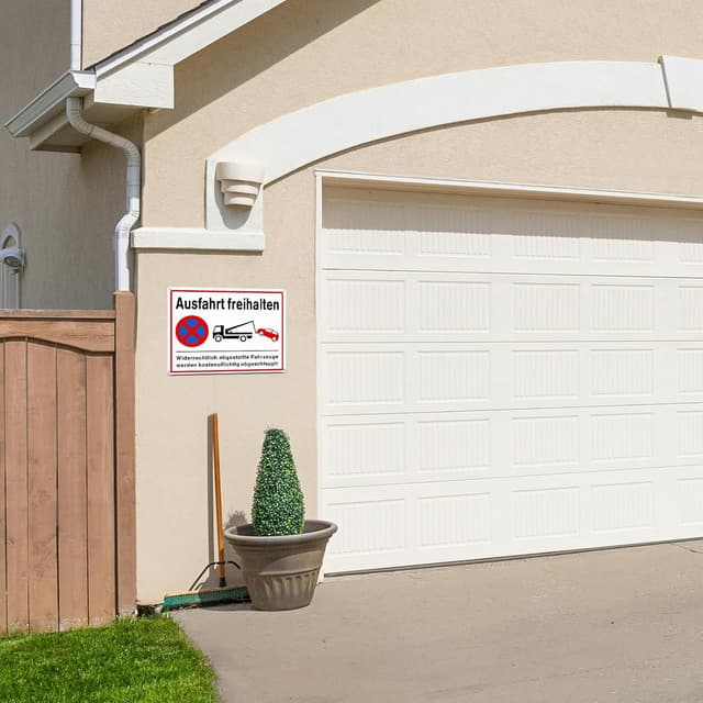 Detalle de Goodvia Ausfahrt Freihalten Schild aus PVC, 400x300 mm, reflektierend (2er-Set)