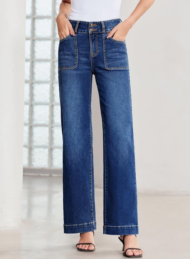 Detalle 2 de Sidefeel Wide Leg High Waisted Jeans