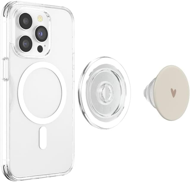 Thumbnail 2 de Cœur Minimaliste PopSockets MagSafe Marron Moka