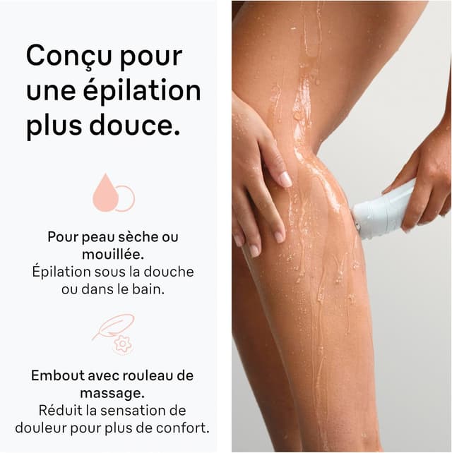 Detalle de Braun Silk·épil 5 (5-030) femme, épilateur électrique étanche rose flamant avec tête de rasage