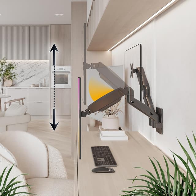 Thumbnail 3 de RICOO S4711 supporto doppio per monitor 17-32