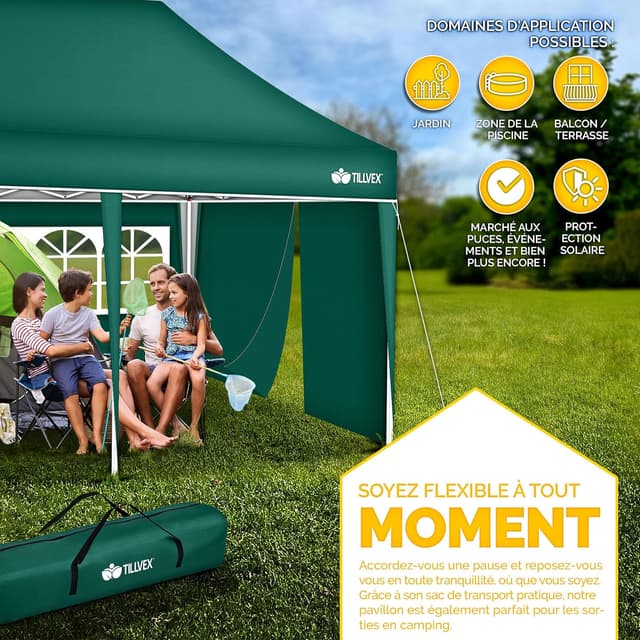 Thumbnail 6 de tillvex Tonnelle 3 x 6 m étanche