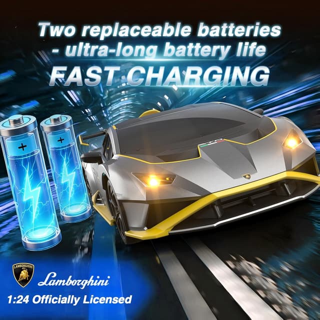 Detalle de Lamborghini RC Drift Car 1:24 4WD Mini 4WD remote drift car with LEDs