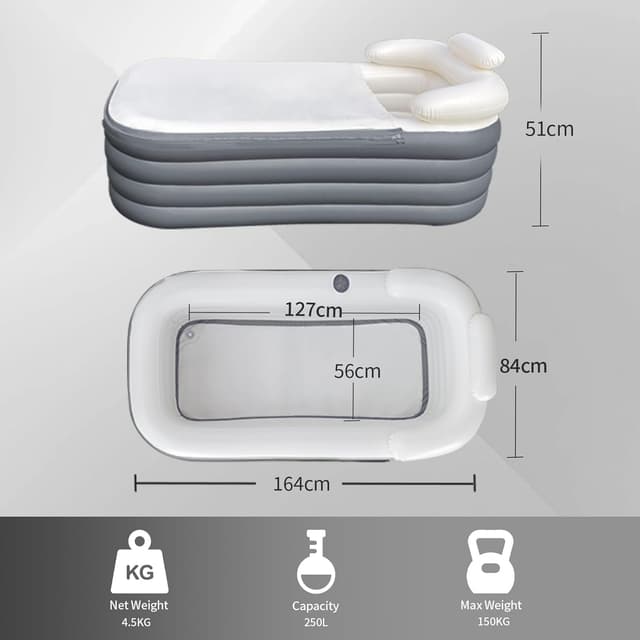 Thumbnail 1 de Vasca da bagno gonfiabile 164x84x51 cm