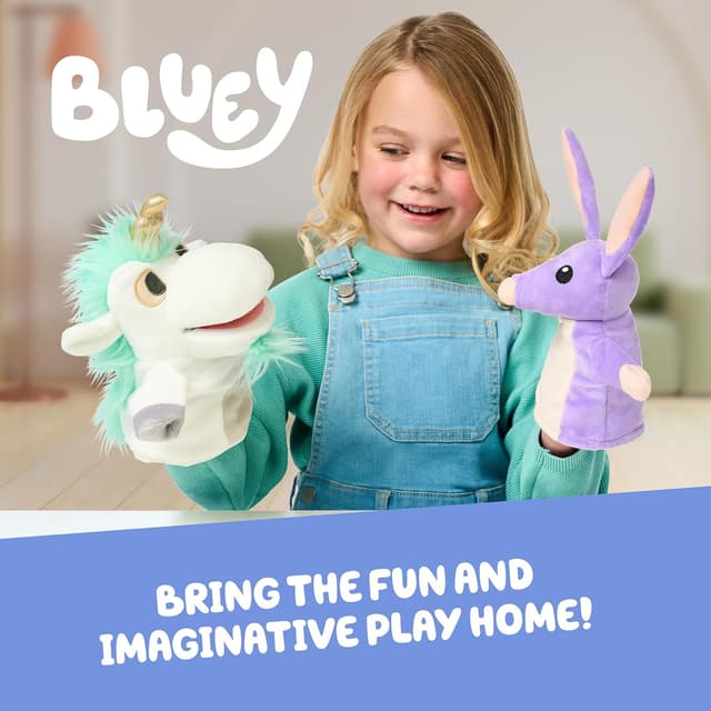 Thumbnail 1 de Bluey Unicorse & Bob Bilby Hand Puppets