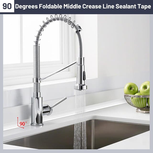 Detalle de Rotoli sigillante autoadesivo impermeabile (3 pezzi) per vasca, lavello e giunti ad angolo da 3,8 cm x 3,2 m