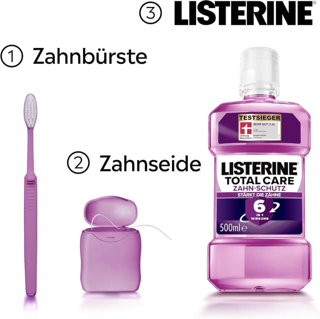 Thumbnail 4 de LISTERINE Total Care Mundspülung 6×500 ml für Kariesschutz 🦷