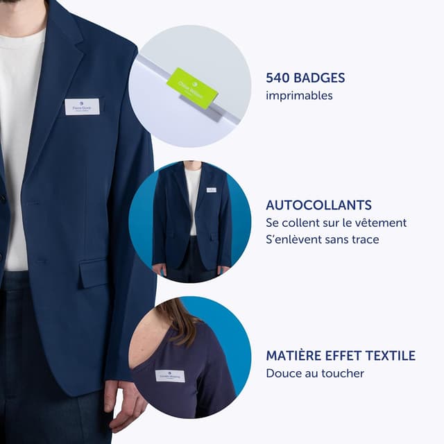 Detalle 2 de Avery 540 badges adhésifs en soie Laser