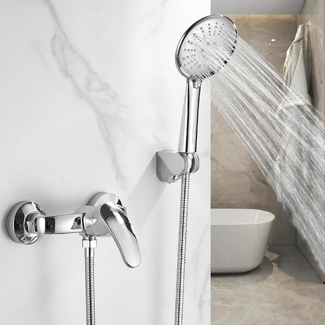 Thumbnail 5 de ALFKET Rubinetto Doccia da Muro Monocomando Ottone 18x13