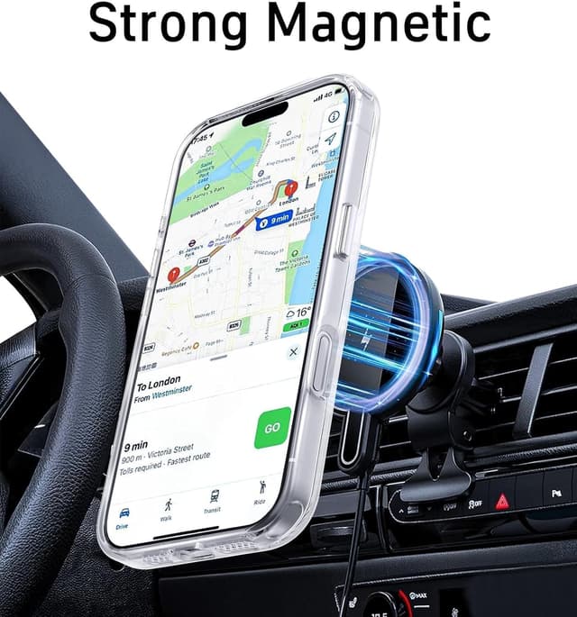 Thumbnail 6 de FEWGEY iPhone 16 Pro Max Case with MagSafe Ring & 360° Kickstand (Clear Floral, Shock-Protection)