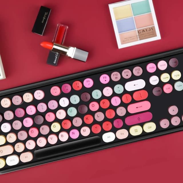 Detalle 2 de FOPETT Wireless Keyboard and Mouse Set (2.4 GHz) with Nano Receiver for PC, Laptop, and Smart TV