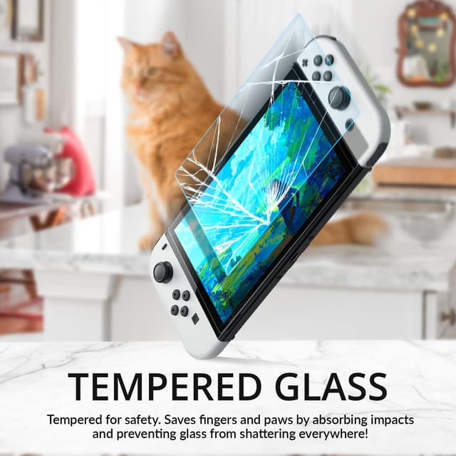 Thumbnail 4 de Orzly Glass Screen Protector for Nintendo Switch OLED 4 pack