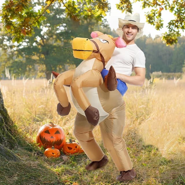 Detalle de Inflatable horse costume for adults, 3 second inflate