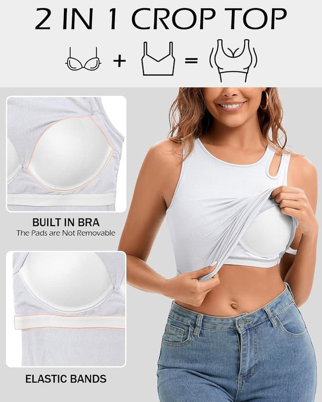 Thumbnail 2 de LEYSHE Tank Top Damen BH integriert 4-Wege-Stretch