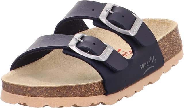 Detalle de Superfit FUSSBETTPANTOFFEL Hausschuhe 1-800111 für Jungen – mit Leder-Innensohle