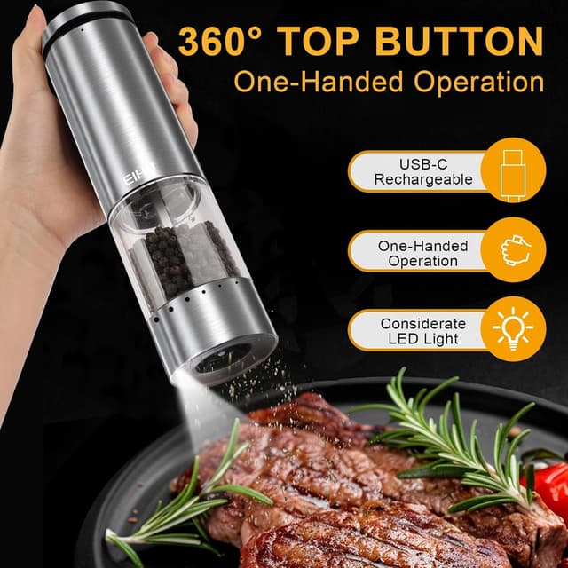 Thumbnail 2 de Rechargeable Salt & Pepper Grinder Set